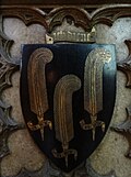 Arms of English heir apparent, Edward the Black Prince in Canterbury Cathedral