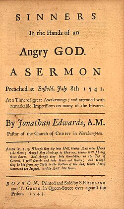 Edwards, Rev. Jonathan (July 8, 1741), Sinners in the Hands of an Angry God, A Sermon Preached at Enfield