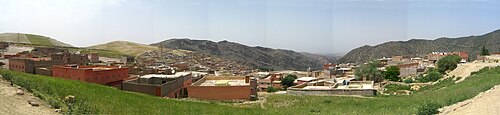 A panoramic view of typical Berber village in the Moroccan part of the High Atlas