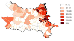 Non-Croats in 5 Slavonian counties (2011).