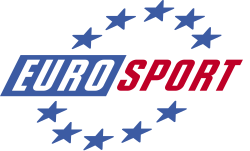 Eurosport logo adopting TF1’s colours, used from 1994 to 2000