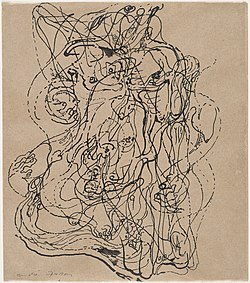 André Masson. Automatic Drawing. 1924. Ink on paper, 23.5 × 20.6 cm. Museum of Modern Art, New York.