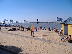 A beach on the Paraná River, northeastern Rosario.