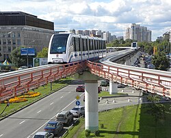 Two trains of the Moscow Monorail