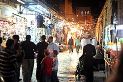 Streets of the Old City, Jerusalem at night during Ramadan