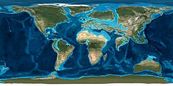 A map of Earth in the early Eocene (50 Ma)