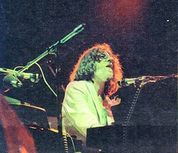 Charly Garcia during Sui Generis farewell concerts, 1975
