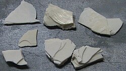 Calcium carbonate chunks from clamshell