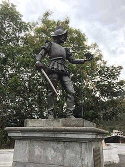 Francisco de Orellana monument in Guápulo, point of departure (from Quito) to the Amazon.