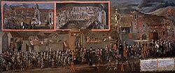 Entrance of Archbishop Viceroy Morcillo in Potosí by Melchor Pérez de Holguín, 1716.
