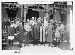 Representatives of Argentina, Brazil and Chile at the Niagara Falls Peace Conference, where they mediated the Mexican revolutionary affair at the request of the United States, advocating the rise of the ABC countries, a political and economic pact among these three nations in 1915[7]