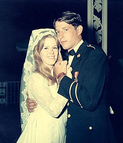 Tipper and Al Gore on their wedding day, May 19, 1970, at the Washington National Cathedral