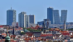 Prague high-rise buildings at Pankrác