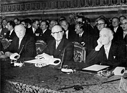 Signing ceremony of the Treaty of Rome (1957), establishing the EEC