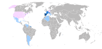 Geographical distribution of Catalan language by official status