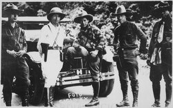 Rebel leader Augusto César Sandino (center) in June 1929