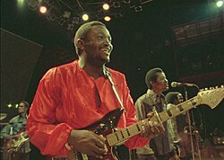 Franco Luambo and his OK Jazz orchestra performing live at Zaire 74