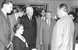 Cyrus S. Eaton and his wife Anne in Leipzig, East Germany in 1960