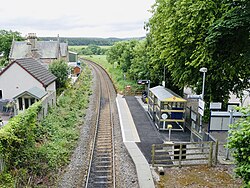 The 15.06-m platform of Beauly station, the shortest on the National Rail network.