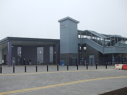 Oxford Parkway station, on the outskirts near Kidlington