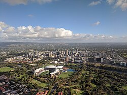 Adelaide Park Lands green belt around the city centre