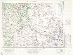 Map including Qiqihar (labelled as CH'I-CH'I-HA-ERH (TSITSIHAR) 齊齊哈爾) (AMS, 1955)