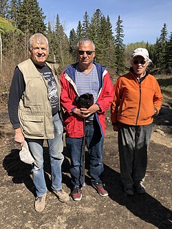 Currie (far left), Jason Woodhead, and Currie's wife, Eva Koppelhus