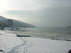 Danube at Nikopol, Bulgaria in winter