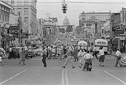 Downtown Little Rock pictured in 1958
