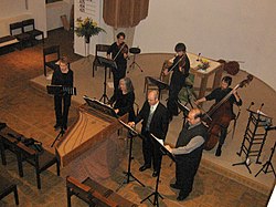 Baroque cantata with one voice per part