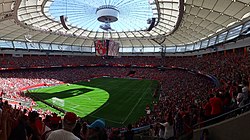 BC Place in Vancouver hosting a 2015 Women's World Cup match.