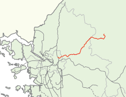 Upgrade of Gyeongchun Line(Former alignment with red line and current alignment with blue line)