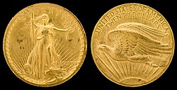 Gold double eagle ($20 coin), 1907