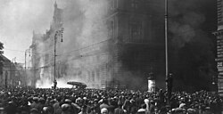 The Palace of Justice burning, 1927