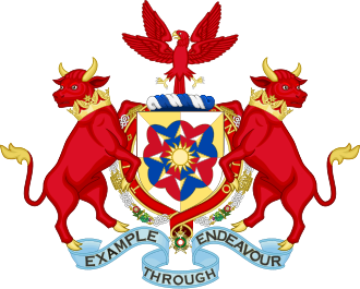 Coat of arms of the Air Chief Marshal Sir Peter Squire, Knight Grand Cross of the Order of the Bath