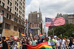 The New York metropolitan area is home to the largest gay and bisexual community in the United States and one of the world's largest.[149][150]