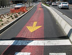 Completed Metronit track in downtown Haifa