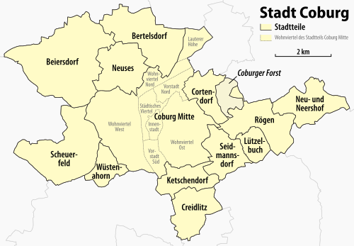 A map of Coburg