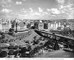 Viaduto do Chá and Anhangabaú Valley in the 1920s