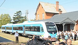 A Materfer DMU on the Mitre Line, 2015