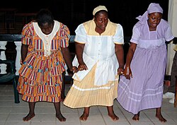Traditional Garifuna dancers in Dangriga, Belize