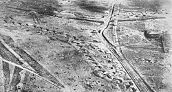 The Hindenburg Line at Bullecourt seen from the air