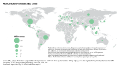 Production of chicken meat worldwide, by country in 2021