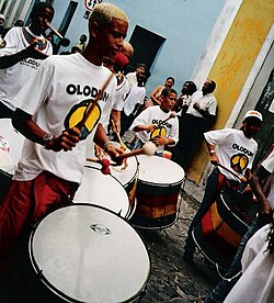 Members of Olodum performing.