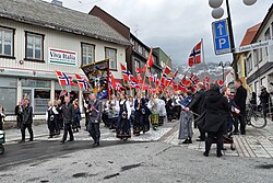Norwegians celebrating national day