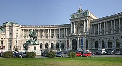 Hofburg Neue Burg section, seen from Heldenplatz.