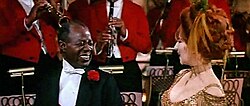 Louis Armstrong and Barbra Streisand in the film Hello, Dolly!