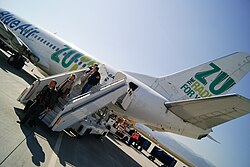 Sibiu Airport, Blue Air flight