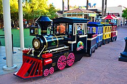 A trackless train is also called tram in U.S. English.