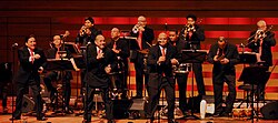 Spanish Harlem Orchestra in Spanish Harlem; New York City is home to nearly three million Latino Americans, the largest Hispanic population of any city outside Latin America and Spain